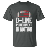 Football Defensive Lineman T Shirt D Line Punishment In Motion American Flag - Wonder Print Shop
