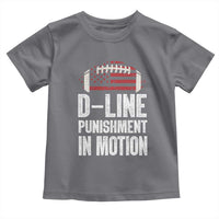Football Defensive Lineman Toddler T Shirt D Line Punishment In Motion American Flag - Wonder Print Shop