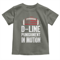 Football Defensive Lineman Toddler T Shirt D Line Punishment In Motion American Flag - Wonder Print Shop