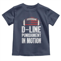 Football Defensive Lineman Toddler T Shirt D Line Punishment In Motion American Flag - Wonder Print Shop