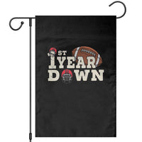 1st Year Down Football Garden Flag Touchdown One First Birthday Infant Baby Boy - Wonder Print Shop