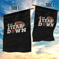 1st Year Down Football Garden Flag Touchdown One First Birthday Infant Baby Boy - Wonder Print Shop