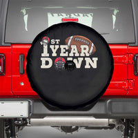 1st Year Down Football Spare Tire Cover Touchdown One First Birthday Infant Baby Boy - Wonder Print Shop