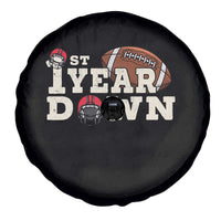 1st Year Down Football Spare Tire Cover Touchdown One First Birthday Infant Baby Boy - Wonder Print Shop