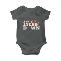 1st Year Down Football Baby Onesie Touchdown One First Birthday Infant Baby Boy - Wonder Print Shop