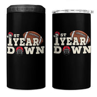1st Year Down Football 4 in 1 Can Cooler Tumbler Touchdown One First Birthday Infant Baby Boy - Wonder Print Shop