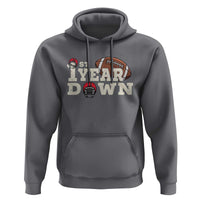1st Year Down Football Hoodie Touchdown One First Birthday Infant Baby Boy - Wonder Print Shop