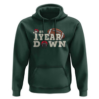1st Year Down Football Hoodie Touchdown One First Birthday Infant Baby Boy - Wonder Print Shop