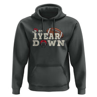 1st Year Down Football Hoodie Touchdown One First Birthday Infant Baby Boy - Wonder Print Shop