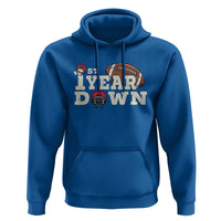 1st Year Down Football Hoodie Touchdown One First Birthday Infant Baby Boy - Wonder Print Shop