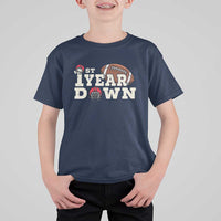 1st Year Down Football T Shirt For Kid Touchdown One First Birthday Infant Baby Boy - Wonder Print Shop