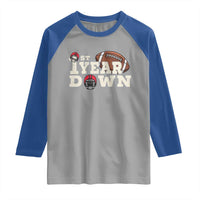 1st Year Down Football Raglan Shirt Touchdown One First Birthday Infant Baby Boy - Wonder Print Shop
