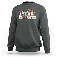 1st Year Down Football Sweatshirt Touchdown One First Birthday Infant Baby Boy - Wonder Print Shop