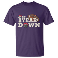 1st Year Down Football T Shirt Touchdown One First Birthday Infant Baby Boy - Wonder Print Shop