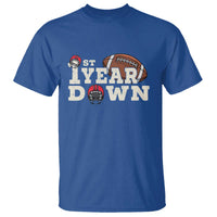 1st Year Down Football T Shirt Touchdown One First Birthday Infant Baby Boy - Wonder Print Shop