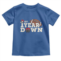 1st Year Down Football Toddler T Shirt Touchdown One First Birthday Infant Baby Boy - Wonder Print Shop