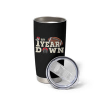 1st Year Down Football Tumbler Cup Touchdown One First Birthday Infant Baby Boy - Wonder Print Shop