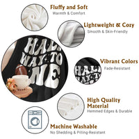 Half Way To One Throw Blanket 1/2 Birthday Baby Boy Football - Wonder Print Shop