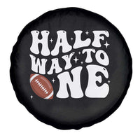Half Way To One Spare Tire Cover 1/2 Birthday Baby Boy Football - Wonder Print Shop