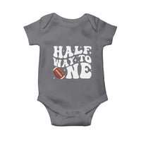 Half Way To One Baby Onesie 1/2 Birthday Baby Boy Football - Wonder Print Shop