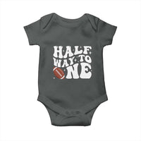 Half Way To One Baby Onesie 1/2 Birthday Baby Boy Football - Wonder Print Shop