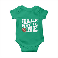 Half Way To One Baby Onesie 1/2 Birthday Baby Boy Football - Wonder Print Shop
