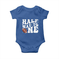 Half Way To One Baby Onesie 1/2 Birthday Baby Boy Football - Wonder Print Shop