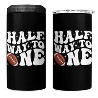 Half Way To One 4 in 1 Can Cooler Tumbler 1/2 Birthday Baby Boy Football - Wonder Print Shop