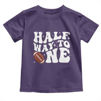 Half Way To One Toddler T Shirt 1/2 Birthday Baby Boy Football - Wonder Print Shop