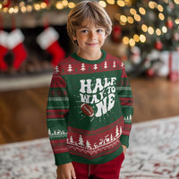 Half Way To One Knitted Sweatshirt 1/2 Birthday Baby Boy Football - Wonder Print Shop