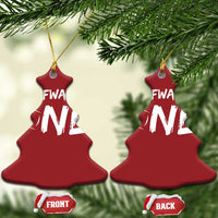 HalfWay To One Christmas Ornament Baby Boy 1/2 Birthday Outfits Football - Wonder Print Shop