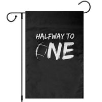 HalfWay To One Garden Flag Baby Boy 1/2 Birthday Outfits Football - Wonder Print Shop