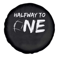 HalfWay To One Spare Tire Cover Baby Boy 1/2 Birthday Outfits Football - Wonder Print Shop