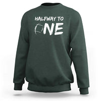 HalfWay To One Sweatshirt Baby Boy 1/2 Birthday Outfits Football - Wonder Print Shop