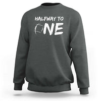 HalfWay To One Sweatshirt Baby Boy 1/2 Birthday Outfits Football - Wonder Print Shop