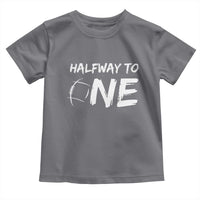 HalfWay To One Toddler T Shirt Baby Boy 1/2 Birthday Outfits Football - Wonder Print Shop