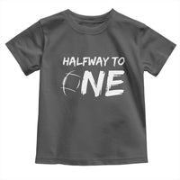 HalfWay To One Toddler T Shirt Baby Boy 1/2 Birthday Outfits Football - Wonder Print Shop