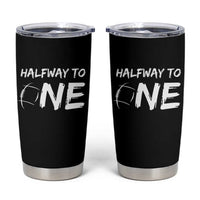 HalfWay To One Tumbler Cup Baby Boy 1/2 Birthday Outfits Football - Wonder Print Shop