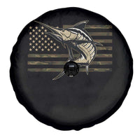 Fishing Camouflage US Flag Spare Tire Cover Swordfish Fish Fisherman Camo - Wonder Print Shop