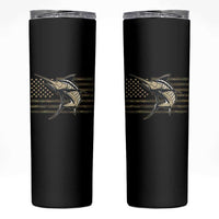 Fishing Camouflage US Flag Skinny Tumbler Swordfish Fish Fisherman Camo - Wonder Print Shop