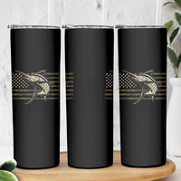Fishing Camouflage US Flag Skinny Tumbler Swordfish Fish Fisherman Camo - Wonder Print Shop