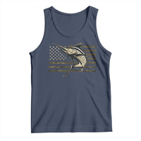 Fishing Camouflage US Flag Tank Top Swordfish Fish Fisherman Camo - Wonder Print Shop