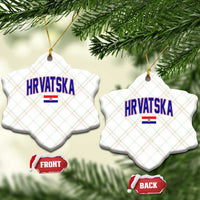 Hrvatska Flag Ceramic Ornament Croatia Vintage Zagreb Croatian Jersey Retro