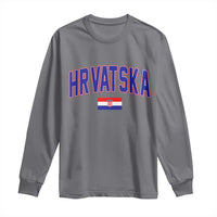 Hrvatska Flag Long Sleeve Shirt Croatia Vintage Zagreb Croatian Jersey Retro