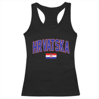 Hrvatska Flag Racerback Tank Top Croatia Vintage Zagreb Croatian Jersey Retro