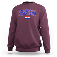Hrvatska Flag Sweatshirt Croatia Vintage Zagreb Croatian Jersey Retro