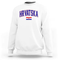 Hrvatska Flag Sweatshirt Croatia Vintage Zagreb Croatian Jersey Retro