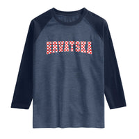 Vintage Hrvatska Raglan Shirt Retro Varsity Croatia Zagreb Croatian Flag