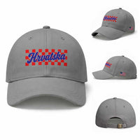 Hrvatska Baseball Cap Checkered Retro Croatia Zagreb Croatian