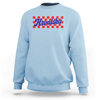 Hrvatska Sweatshirt Checkered Retro Croatia Zagreb Croatian